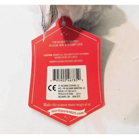 Hallmark Northpole Magic Snowball White Plush Non-working New with Tags - Picture 5 of 5
